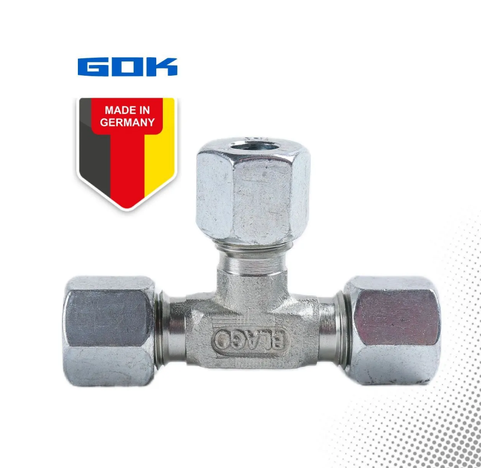 Фитинг GOK 07 714 00 тройник 8x8x8 мм для газа