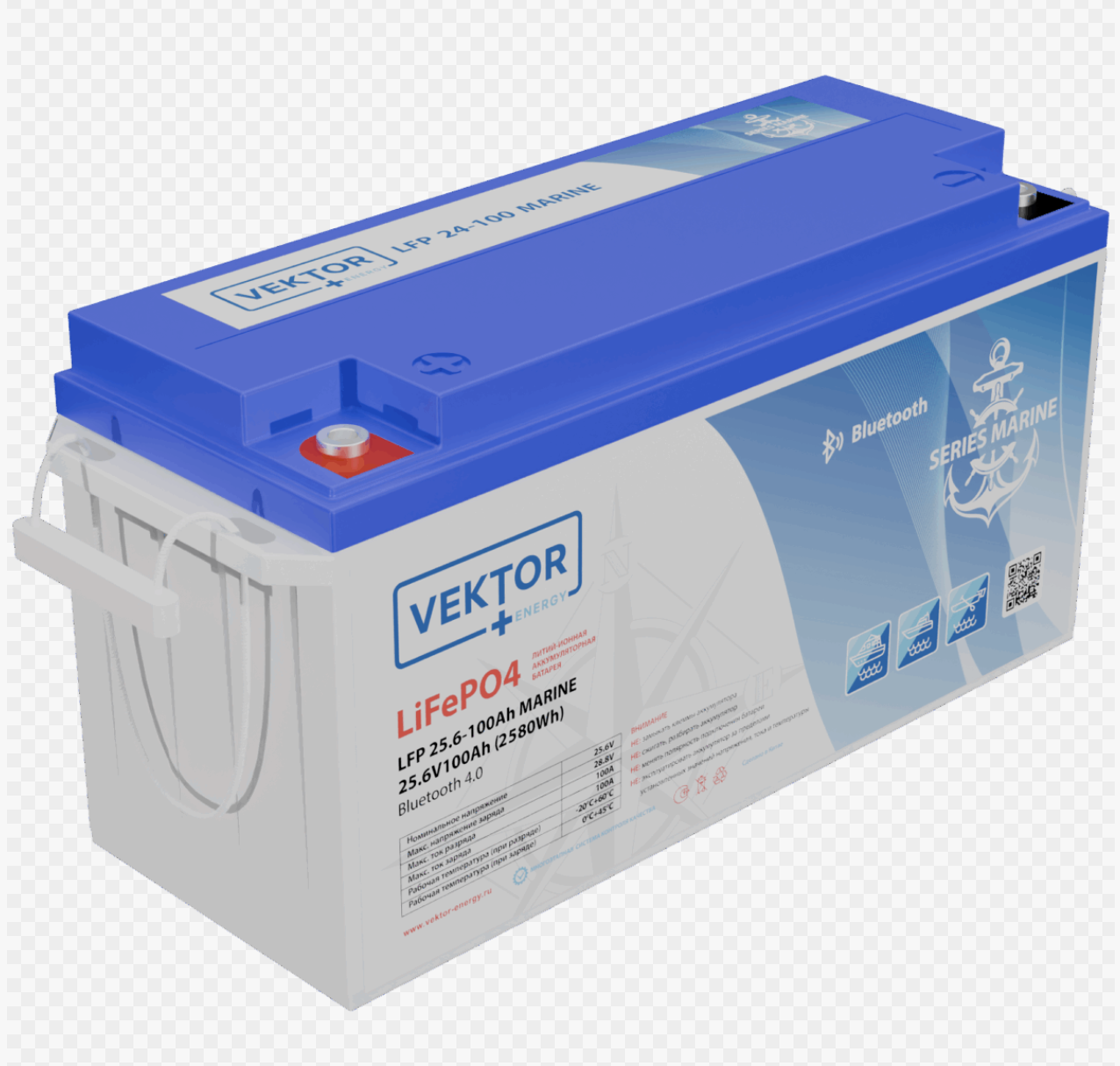Литиевый аккумулятор Vektor LFP 25,6-100 SMART BMS