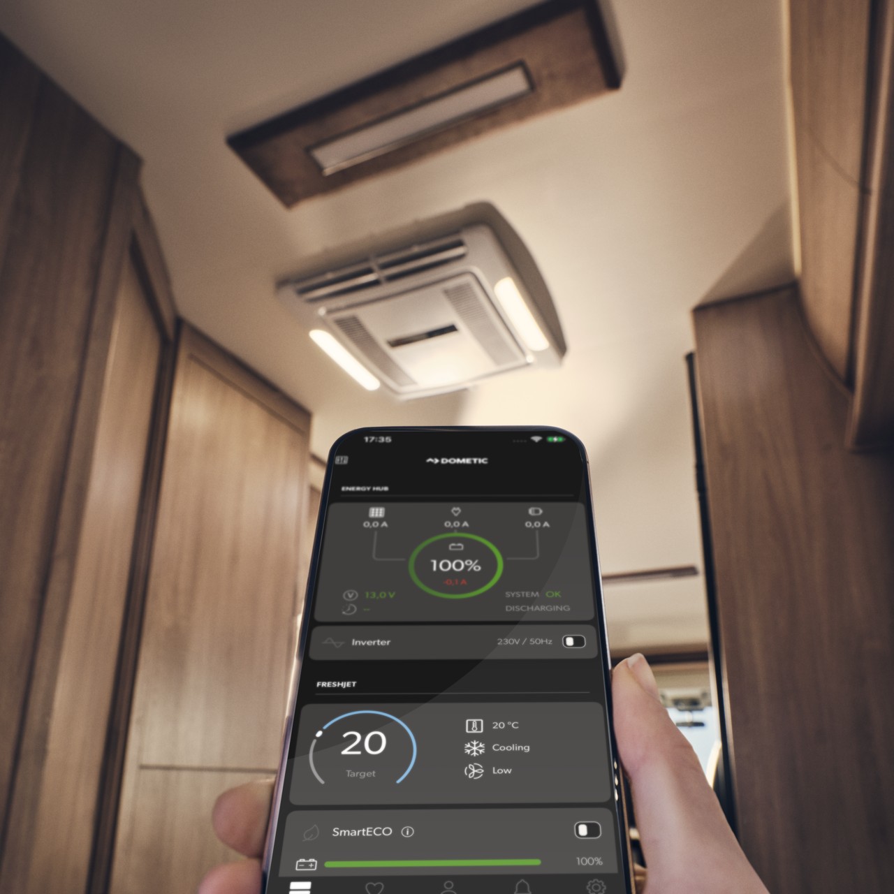управление кондиционером Dometic со смартфона через оригинальное приложение