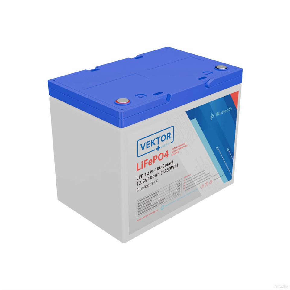 Литиевый аккумулятор Vektor LFP 12-100 SMART